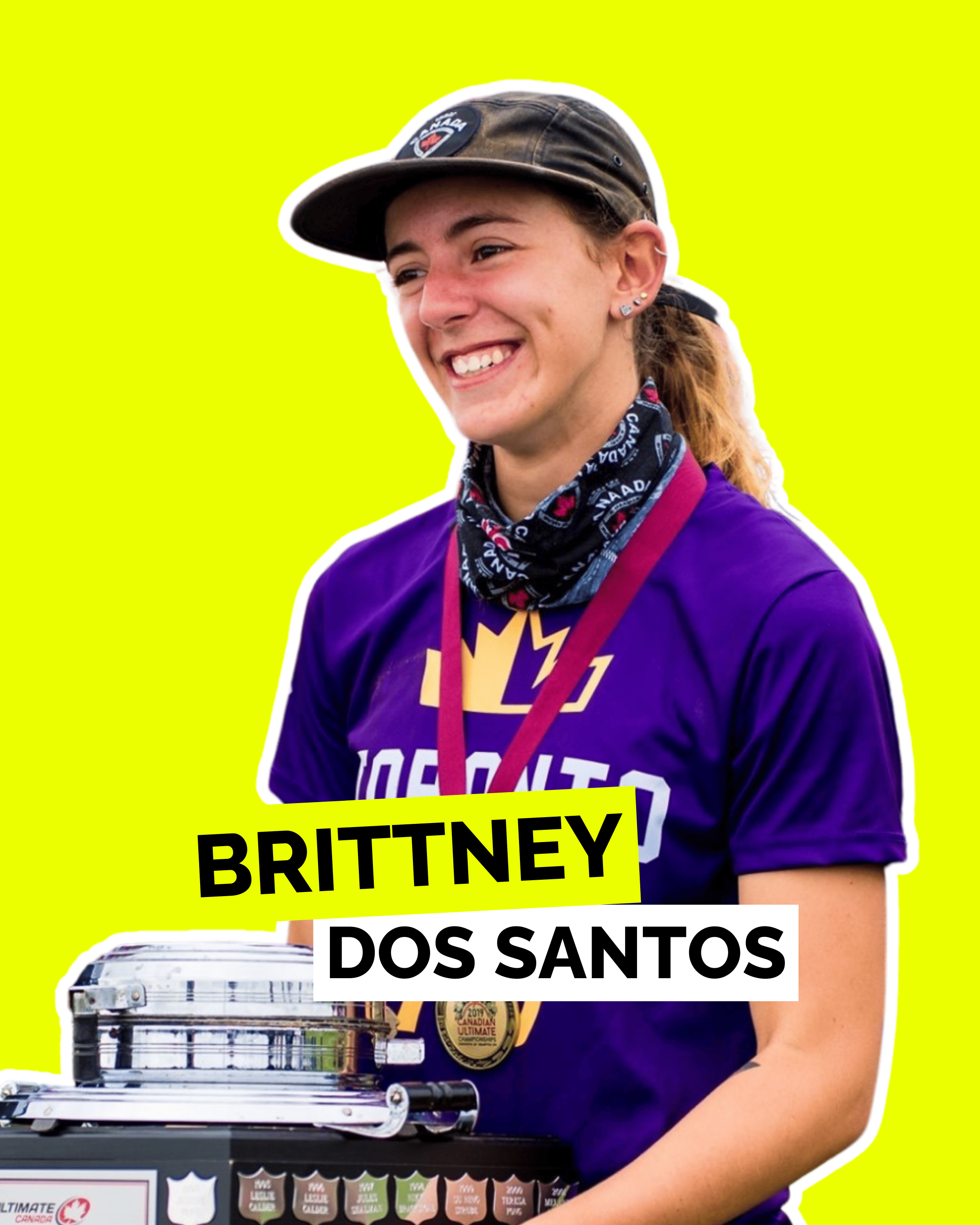 Brittney Dos santos tokay ultimate ambassador and ultiamte frisbee professional player