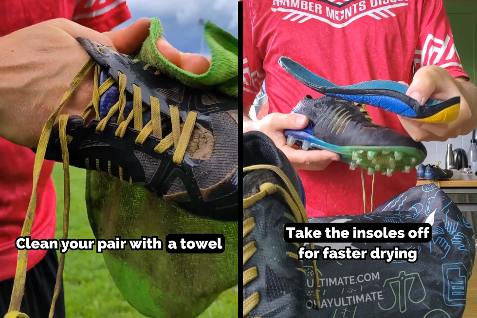 Maintain your cleats – Rainy day edition 🌧️